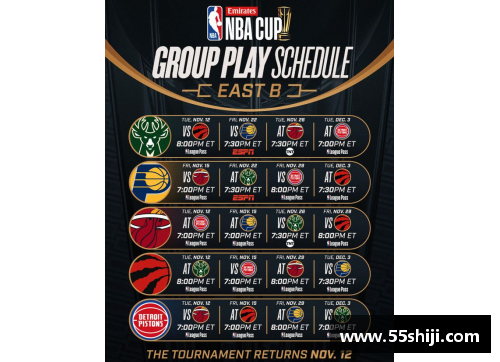 NBA杯赛程公布_11月13日开打,12月18日决赛 比赛延续上赛季